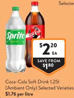 Foodworks Coca Cola Soft Drink offer