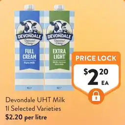 Foodworks Devondale UHT Milk offer