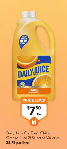 Foodworks Daily Juice Co. Fresh Chilled Orange Juice offer