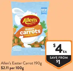 Foodworks Allens Easter Carrot offer