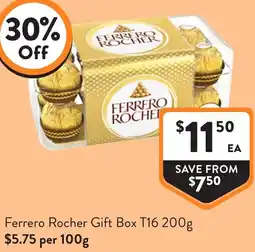 Foodworks Ferrero Rocher Gift Box T16 offer