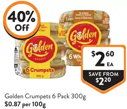 Foodworks Golden Crumpets offer