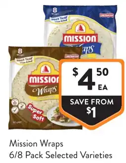 Foodworks Mission Wraps offer