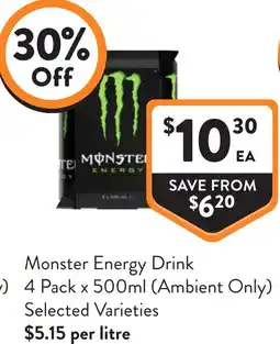 Foodworks Monster Energy Drink offer