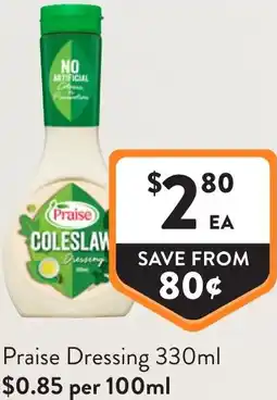 Foodworks Praise Dressing offer
