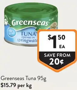 Foodworks Greenseas Tuna offer