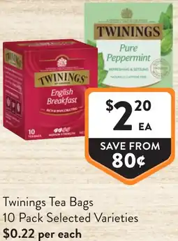 Foodworks Twinings Tea Bags offer