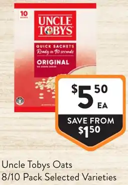 Foodworks Uncle Tobys Oats offer