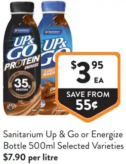 Foodworks Sanitarium Up & Go or Energize Bottle offer