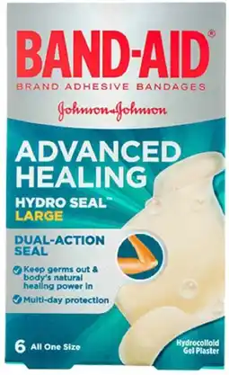 healthylife Band-Aid Advanced Hydro Seal Large 6 Gel Plasters offer