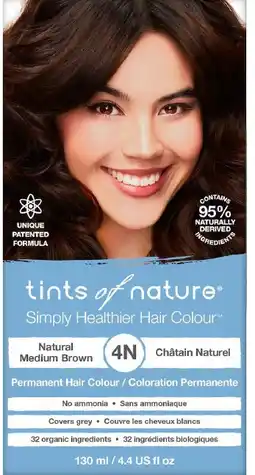 healthylife Tints of Nature 4N Natural Medium Brown Permanent Hair Colour offer