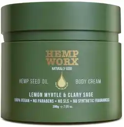 healthylife Hemp Worx Hemp Seed Oil Body Cream Lemon Myrtle offer