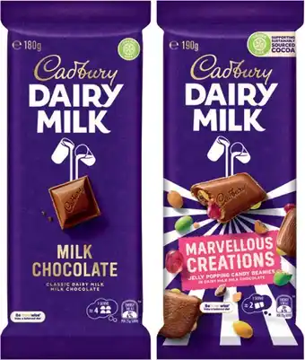 IGA Cadbury Chocolate Blocks 150‑190g Selected Varieties offer