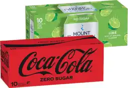 IGA Coca-Cola, Sprite or Mount Franklin Lightly Sparkling Water 10x375mL Selected Varieties offer