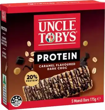 IGA Uncle Tobys Protein Bars Selected Varieties offer