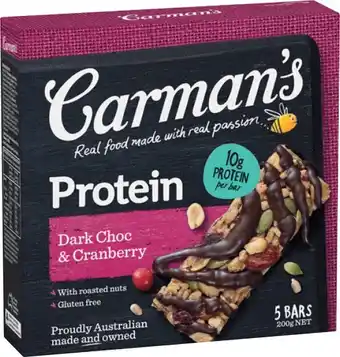 IGA Carman’s Protein Bars Selected Varieties offer