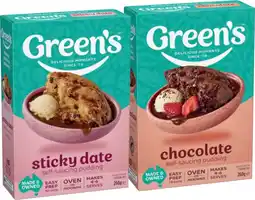 IGA Green’s Self‑Saucing Pudding Mix Selected Varieties offer