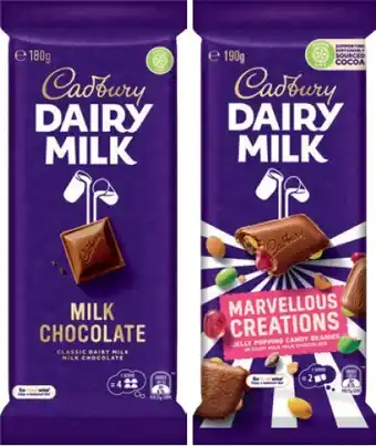 IGA Cadbury Chocolate Blocks Selected Varieties offer