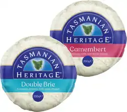 IGA Tasmanian Heritage Double Brie or Camembert 200g offer