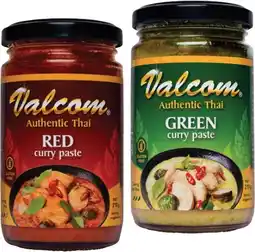 IGA Valcom Authentic Thai Cooking Paste 210‑230g Selected Varieties offer