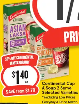 IGA Continental Cup A Soup 2 Serve offer