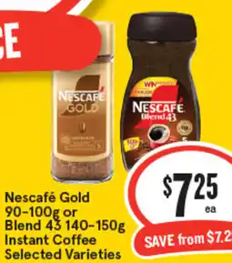 IGA Nescafé Gold or Blend 43 Instant Coffee offer
