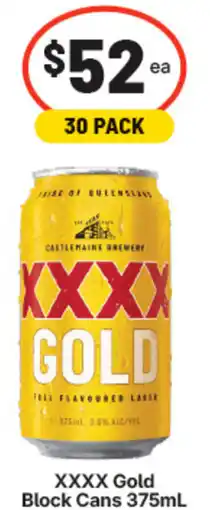 IGA Xxxx gold block cans offer