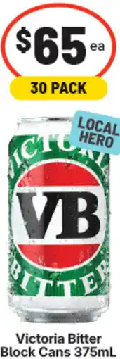 IGA Victoria Bitter Block Cans offer