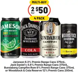 IGA Jameson 6.3% Premix Range Cans offer