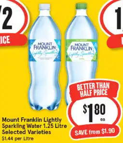 IGA Mount Franklin Lightly Sparkling Water offer