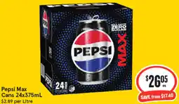 IGA Pepsi Max Cans offer