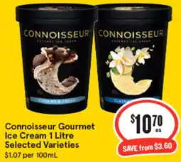 IGA Connoisseur Gourmet Ice Cream offer