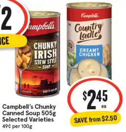IGA Campbells Chunky Canned Soup offer