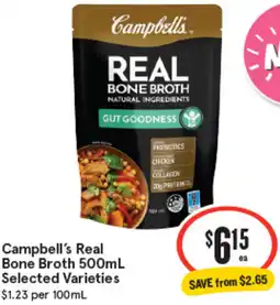 IGA Campbells Real Bone Broth offer