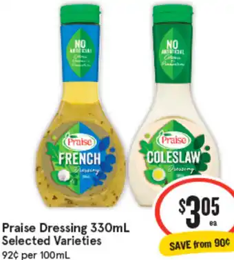 IGA Praise Dressing offer