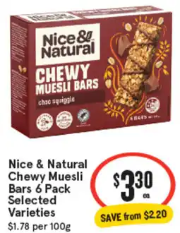 IGA Nice & Natural Chewy Muesli Bars offer
