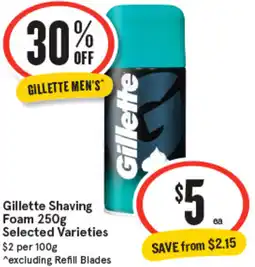 IGA Gillette Shaving Foam offer