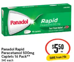 IGA Panadol Rapid Paracetamol offer