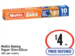IGA Multix Baking Paper offer