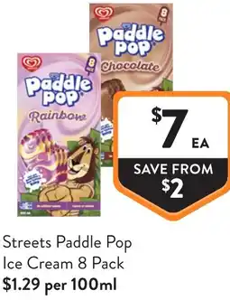 Foodworks Streets Paddle Pop Ice Cream offer