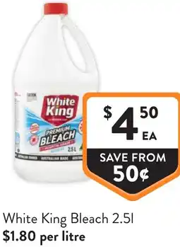 Foodworks White King Bleach offer