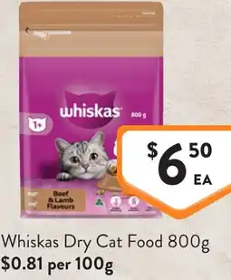 Foodworks Whiskas Dry Cat Food offer