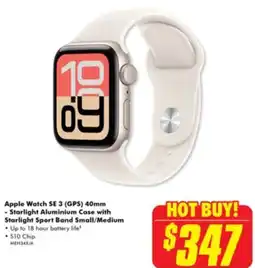The Good Guys Apple watch se 3 gps starlight aluminium case with starlight sport band offer