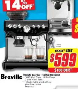 The Good Guys Breville Barista Express Salted Liquorice offer