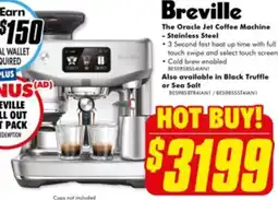 The Good Guys Breville The Oracle Jet Coffee Machine Stainless Steel offer