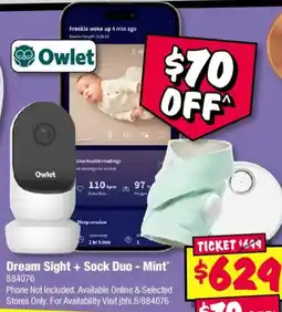 JB Hi-Fi Dream Sight Sock Duo Mint offer