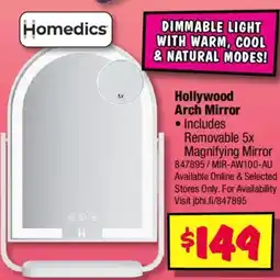 JB Hi-Fi Hollywood Arch Mirror offer
