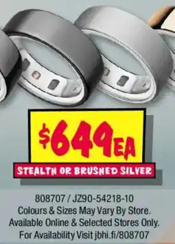 JB Hi-Fi Stealth or brushed silver offer