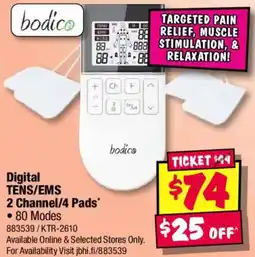 JB Hi-Fi Digital tens ems 2 channel 4 pads offer