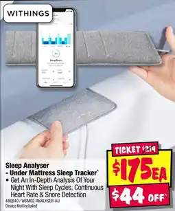JB Hi-Fi Sleep analyser under mattress sleep tracker offer